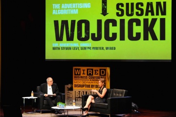 WIRED Senior Writer Steven Levy and Susan Wojcicki, Senior Vice President of Advertising at Google attend the WIRED Business Conference Disruptive by Design in Partnership with MDC Partners at the Museum of Jewish Heritage on May 3, 2011 in New York City. [time.com]