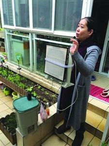 Woman in Shanghai Develops Self-made Air Purifier