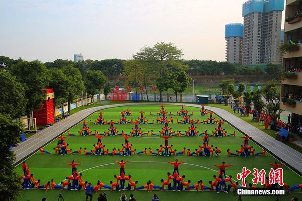 S China's Guangzhou Students Train Gymnastics