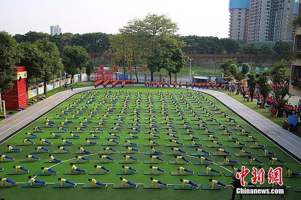 S China's Guangzhou Students Train Gymnastics