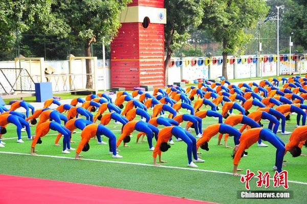 S China's Guangzhou Students Train Gymnastics