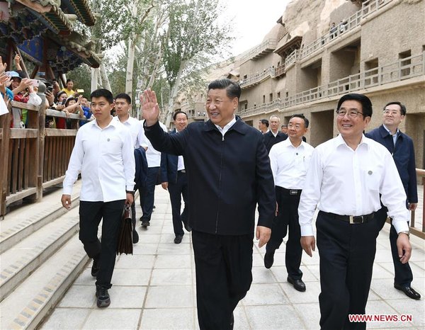 Xi Visits Cultural Heritage Site in Gansu Xi Visits Cultural Heritage Site in Gansu