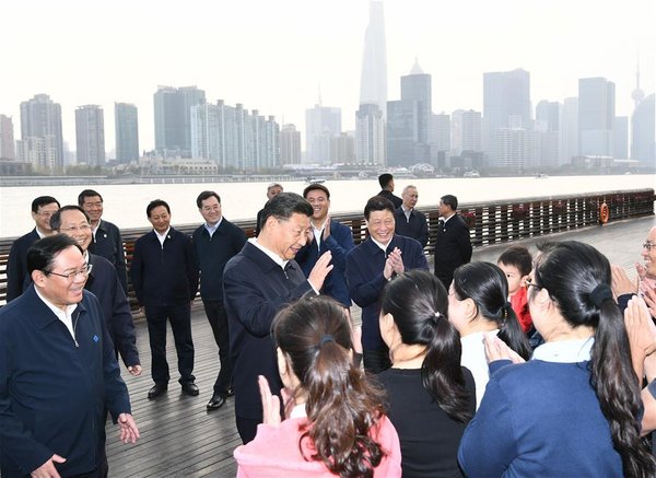 Xi Goes to Shanghai on Inspection Tour Xi Goes to Shanghai on Inspection Tour