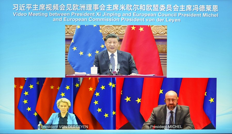 Xinhua Headlines: China-EU Leaders' Meeting Injects Hope to Turbulent World