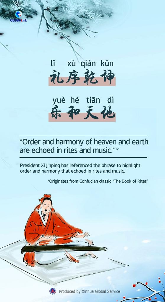 Chinese Wisdom in Xi's Words: Order and Harmony Echoed in Rites and Music