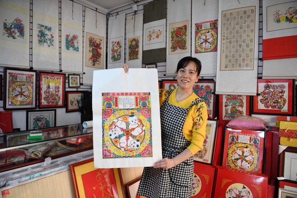 Wuqiang Woodblock New Year Painting Promoted in N China's Hebei
