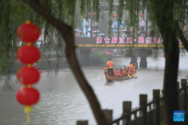 Villagers Mark Upcoming Dragon Boat Festival in E China's Zhejiang