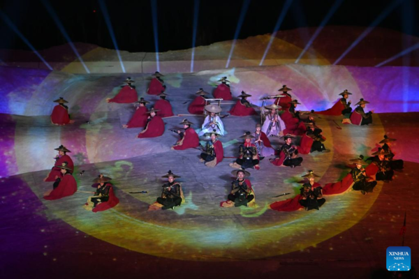Cultural Plays Reflecting History and Culture of Dunhuang Held in Gansu, NW China