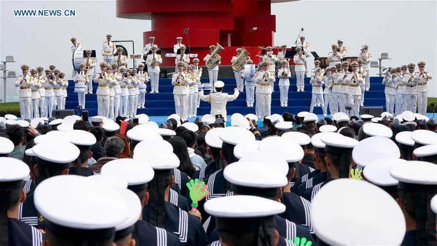 Military Music Display Held for Chinese Navy's 70th Anniversary Military Music Display Held for Chinese Navy's 70th Anniversary