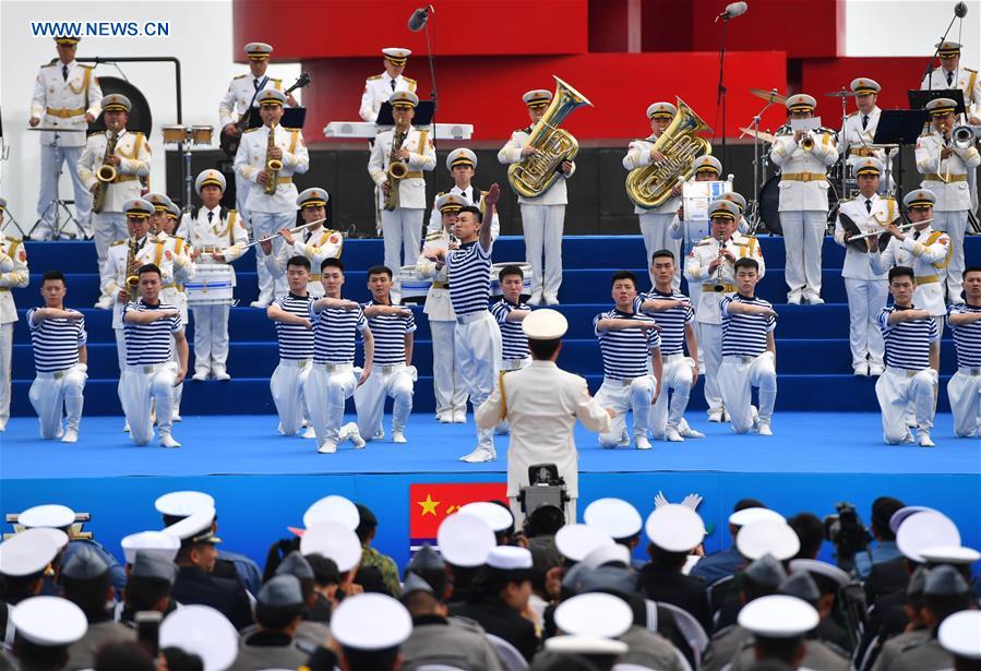 Military Music Display Held for Chinese Navy's 70th Anniversary Military Music Display Held for Chinese Navy's 70th Anniversary