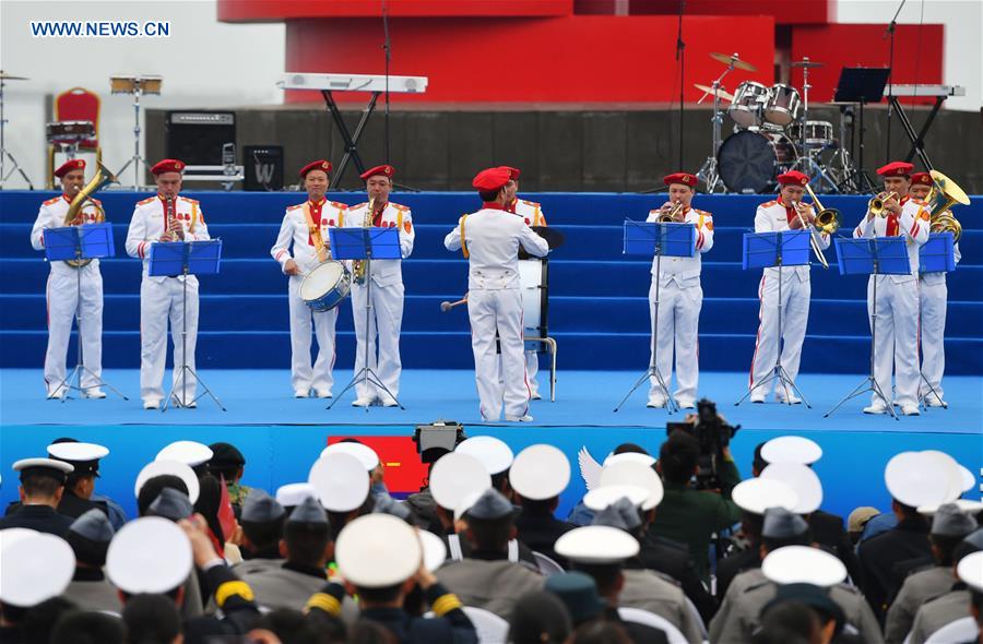Military Music Display Held for Chinese Navy's 70th Anniversary Military Music Display Held for Chinese Navy's 70th Anniversary