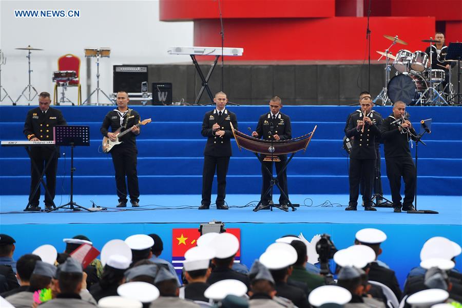 Military Music Display Held for Chinese Navy's 70th Anniversary Military Music Display Held for Chinese Navy's 70th Anniversary