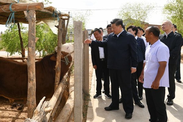 Xi Underlines Winning Anti-Poverty Battle During Ningxia Inspection