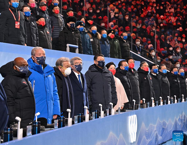 Xi Declares Open 24th Olympic Winter Games of Beijing
