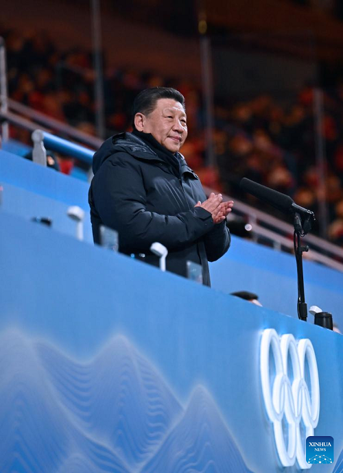 Xi Declares Open 24th Olympic Winter Games of Beijing