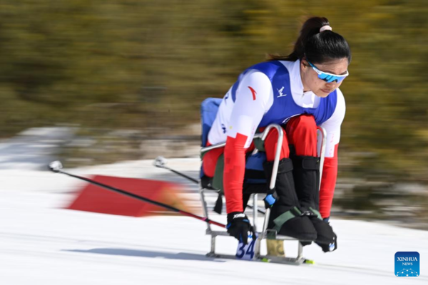 China's Yang Wins Para Cross-Country Women's Long Distance Sitting at Beijing 2022