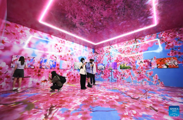 People Visit Exhibitions at Times Art Museum in Beijing