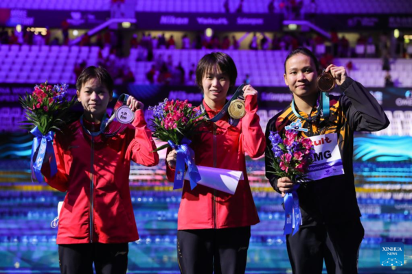 China's Chen, Quan Finish 1-2 in Women's 10m Platform at Budapest Worlds