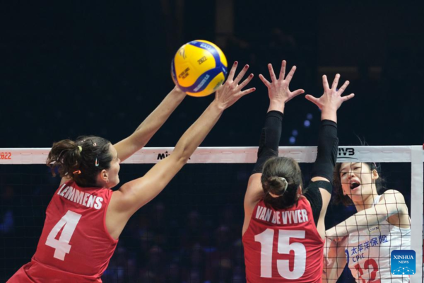 China Reaches Quarterfinals at Women's Volleyball Worlds with Straight-Sets Win over Belgium