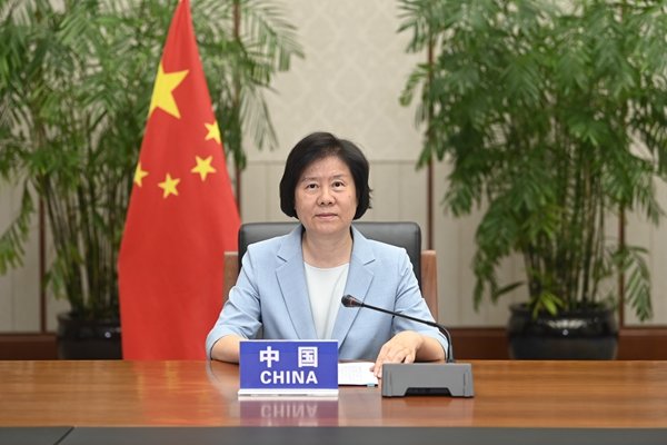 Shen Addresses via Video Link at Fourth SCO Women's Forum