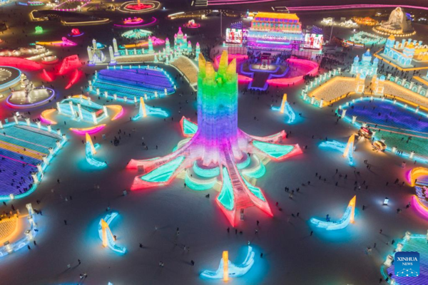 39th Harbin Int'l Ice and Snow Festival Held in NE China