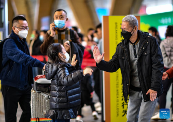 People on Their Way for Family Reunions During Spring Festival Travel Rush