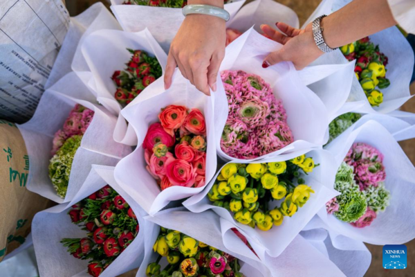 Pic Story of Flower-Selling Live Streamer in China's Yunnan