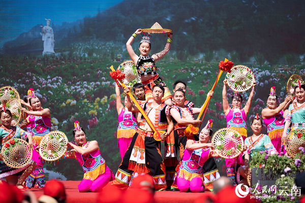 Peony Cultural Tourism Festival Kicks off in Wuding, SW China's Yunnan