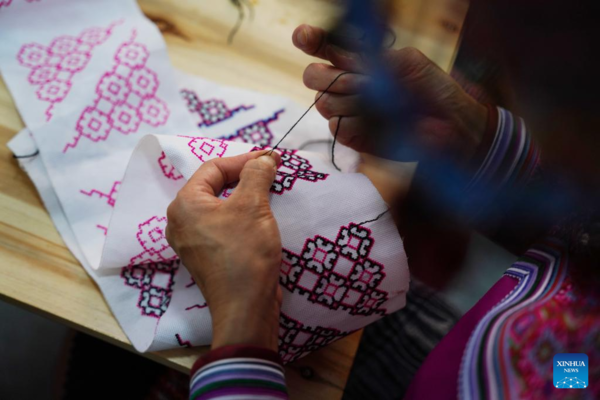 Embroidery Industry Provides Jobs for Local Women of Miao Ethnic Group in Yunnan County