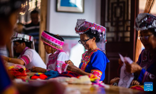 Embroidery Industry Provides Jobs for Local Women of Miao Ethnic Group in Yunnan County