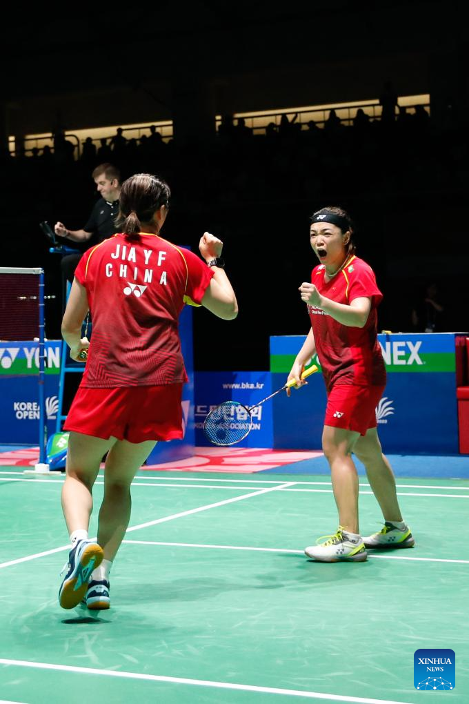 China's Chen, Jia Win Women's Doubles at BWF Korea Open Badminton Championships