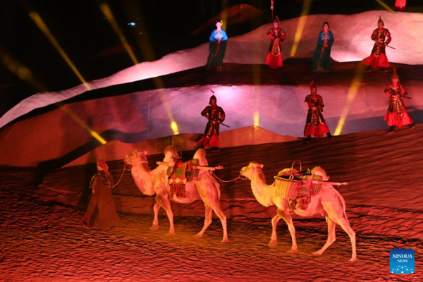 Cultural Plays Reflecting History and Culture of Dunhuang Held in Gansu, NW China