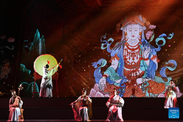 Cultural Plays Reflecting History and Culture of Dunhuang Held in Gansu, NW China