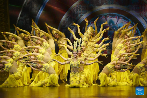 Cultural Plays Reflecting History and Culture of Dunhuang Held in Gansu, NW China