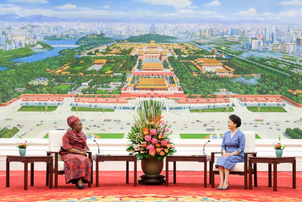 Peng Liyuan incontra la First Lady dello Zambia