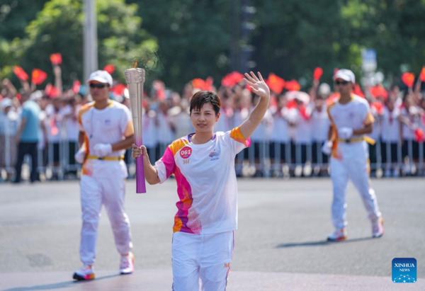 Torch Relay of 19th Asian Games Continues in Quzhou, E China