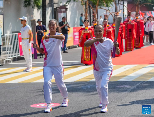 Torch Relay of 19th Asian Games Continues in Quzhou, E China