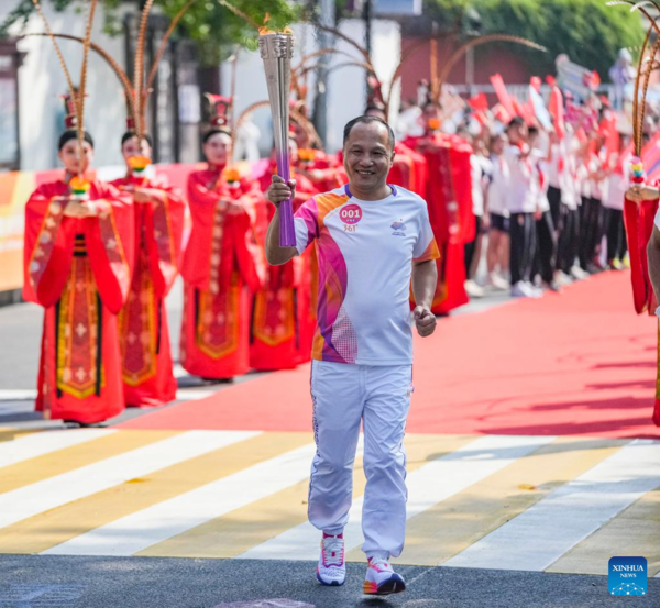 Torch Relay of 19th Asian Games Continues in Quzhou, E China