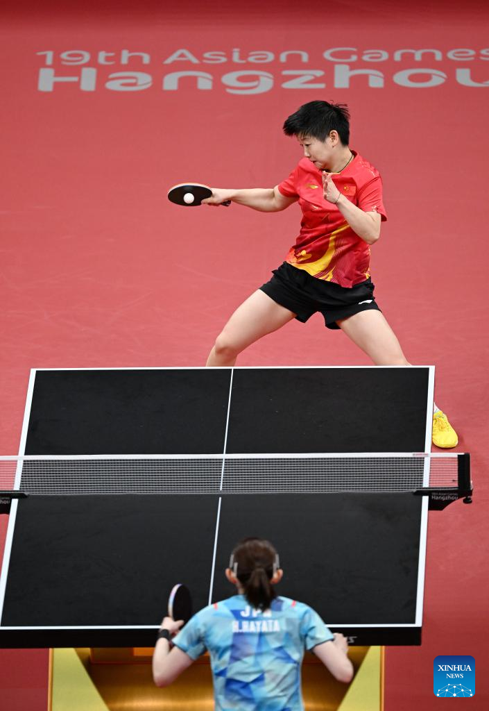 China Takes 5th Consecutive Women's Team Title in Asiad Table Tennis