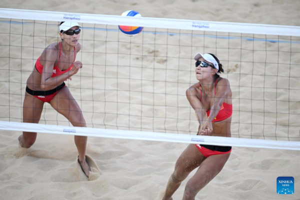 China Wins 6th Straight Women's Beach Volleyball Gold at Asiad