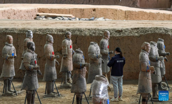 Experts Restore Terracotta Warriors in Xi'an