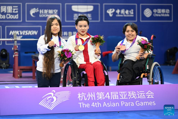 China's Guo Wins Women's 41kg of Powerlifting Gold at 4th Asian Para Games