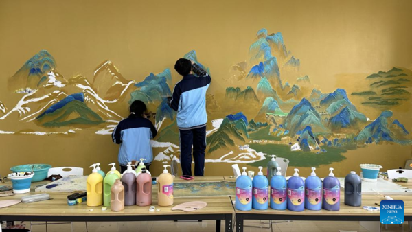 High School Students Recreate Masterpiece on Classroom Walls