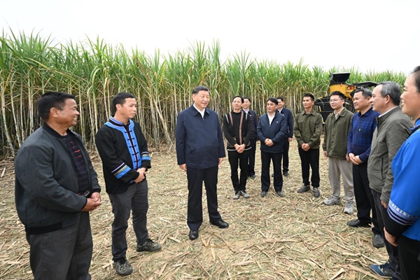 Xi Inspects City of Laibin in South China's Guangxi
