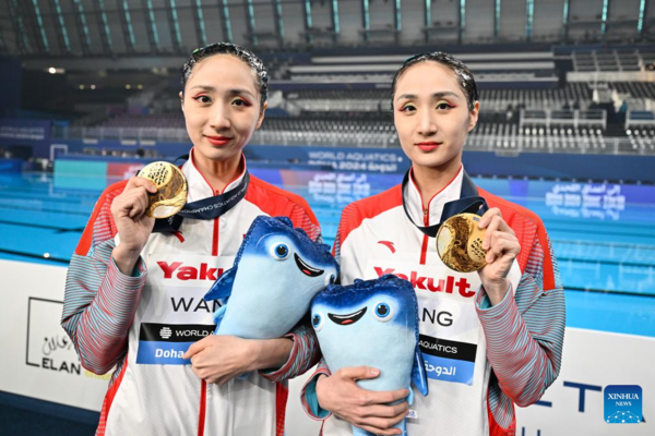 Chinese Artistic Swim Sister Duo Bags Back-to-Back Golds at Doha Swimming Worlds