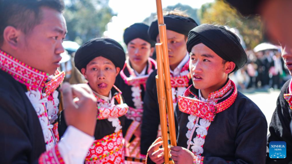 Miao People Celebrate 'Tiaohua' Festival to Pray for Harvest and Well-Being in New Year