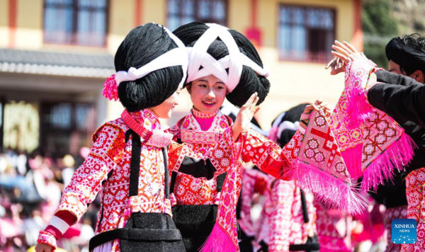 Miao People Celebrate 'Tiaohua' Festival to Pray for Harvest and Well-Being in New Year