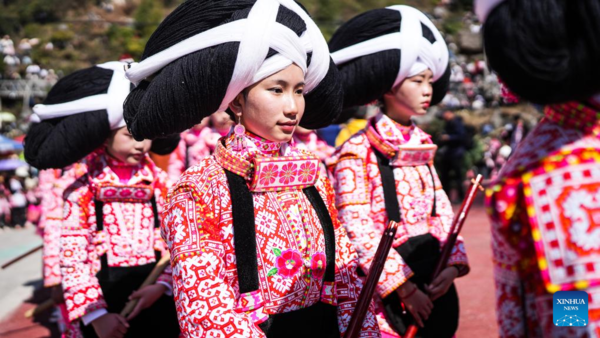 Miao People Celebrate 'Tiaohua' Festival to Pray for Harvest and Well-Being in New Year