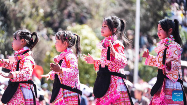 Miao People Celebrate 'Tiaohua' Festival to Pray for Harvest and Well-Being in New Year