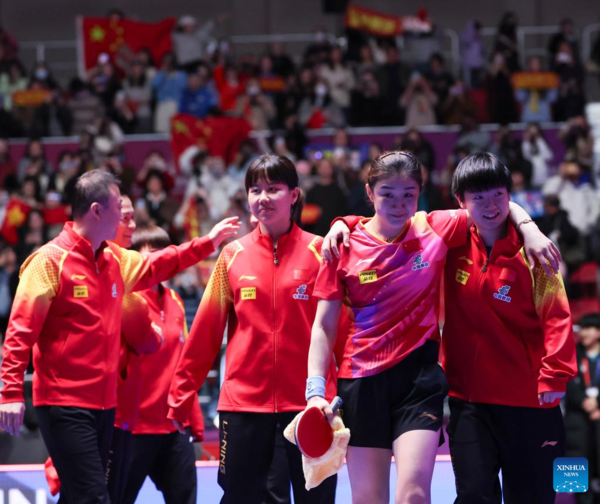 China Wins 6th Straight Women's Title at Table Tennis Team Worlds